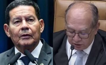 Hamilton Mourão toma atitude e vai pra cima de Gilmar
